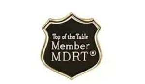 A badge that says top of the table member mdrt